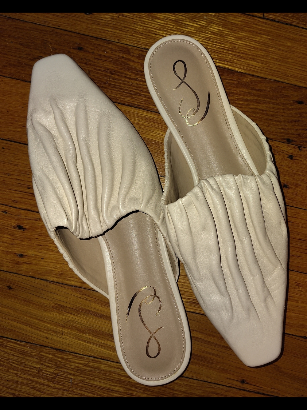 Sam Edleman Cecilia Gathered Leather Slip-On Flats Sz 8 - Picture 4 of 5